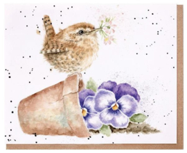 Wrendale Designs Card 'Pottering About' Wren