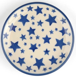 Bunzlau Teabag Dish Ø 10 cm - White Stars