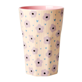 Rice Tall Melamine Cup - Flowers Print