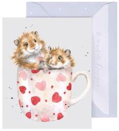Wrendale Designs 'Hammy Anniversary' Hamster - miniature card