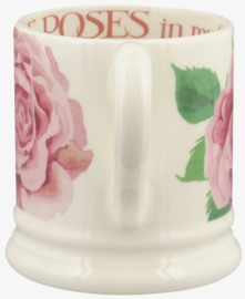 Emma Bridgewater Roses All My Life - Set Of 2 1/2 Pint Mugs Boxed