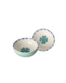 Rice Ceramic Dipping Bowl with Hand-painted Clover