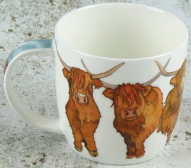 Emma Ball Mug with Gift Box - Highland Cow -mok met rond oor-