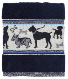 Bunzlau Kitchen Towel - Dog Dark Blue