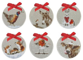 Wrendale Designs Christmas Decorations -set van 6-