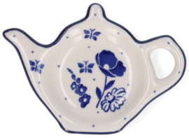 Bunzlau Teabag Dish Teapot - Flower Festival