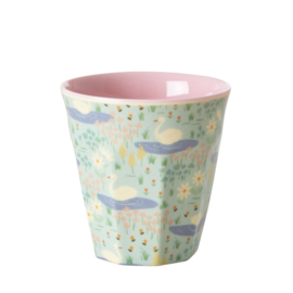 Rice Kids Small Melamine Cup - Swan Print