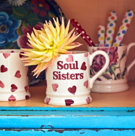 Emma Bridgewater Pink Hearts - Soul Sisters 1/2 Pint Mug