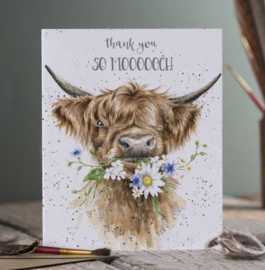 Wrendale Designs 'So Moooch!' Thank You Card