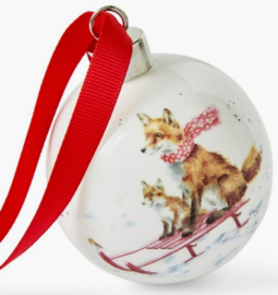 Wrendale Designs 'The Sleigh Ride' Christmas Bauble