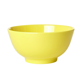 Rice Medium Melamine Bowl -Yellow- 'Flower me Happy'