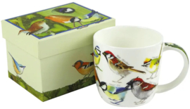 Emma Ball Mug with Gift Box - British Birds -mok met rond oor-