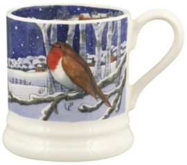 Emma Bridgewater - Winter Animals - Midnight Robin - 1/2 Pint Mug