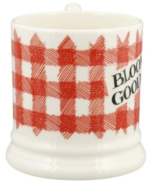 Emma Bridgewater Red Gingham - Blooming Good Tea - 1/2 Pint Mug