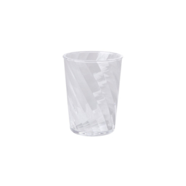 Rice Acrylic Tumbler in Twisted Swirl Design - 340 ml - Clear