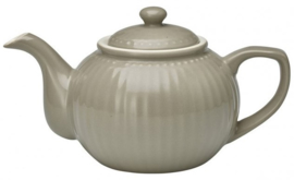 GreenGate Teapot Alice warm grey -stoneware-