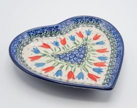 Bunzlau Heart Shape Dish Tulip Royal -Limited Edition-