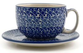 Bunzlau Cup & Saucer 350 ml Indigo