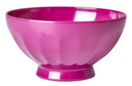 Rice Melamine Bowl on Foot 'Viva La Vida' Color - Soft Plum