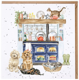 Wrendale Designs 'Country Kitchen' Dog and Cat Card