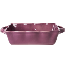 Rice Large Stoneware Oven Dish in Deep Purple