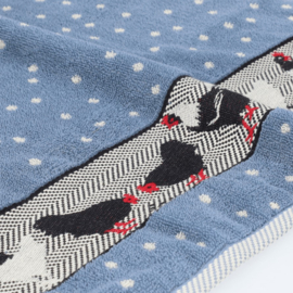Bunzlau Kitchen Towel - Chickens Grey-Blue