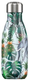Chilly's Drink Bottle 260 ml Tropical Elephant -mat met glanzend reliëf 3D-