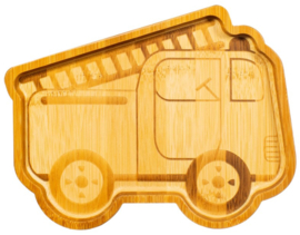 Sass & Belle Fire Engine Plate - 100% Bamboo