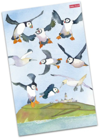 Emma Ball Cotton Tea Towel - Puffin