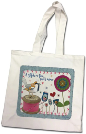 Emma Ball Cotton Canvas Bag - 'A Stitch in Time'