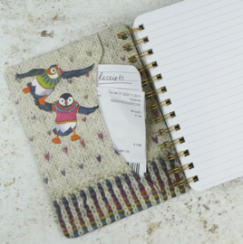Emma Ball Medium WIRO Notebook with Pockets - Woolly Puffins