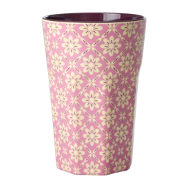 Rice Tall Melamine Cup - Graphic Flower Print