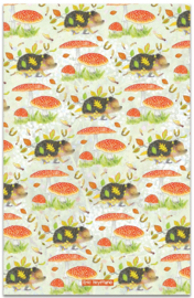 Emma Ball Cotton Tea Towel - Hedgehogs