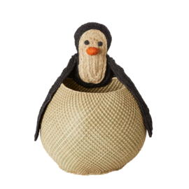 Rice Penguin Seagrass Basket - Natural