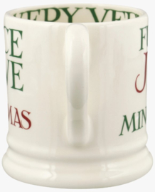 Emma Bridgewater - Christmas Toast - Peace & Love - 1/2 Pint Mug