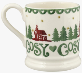 Emma Bridgewater Christmas Cabin Set Of 2 1/2 Pint Mugs