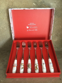 Wrendale Designs Pastry Forks 'Xmas' Animals - Set of 6