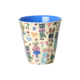 Rice Melamine Cup - Nathalie Lété Print - 160 ml - Blue