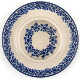 Bunzlau Butter Dish with Plate Round Ø 15 cm Indigo