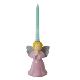 Rice Large Angel Ceramic Candle Holder - Pink