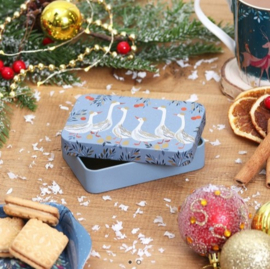 Sara Miller - Christmas Geese - Small Rectangular Tin