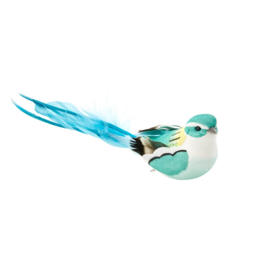 Rice Large Gift Wrapping Deco Bird with Clip - per stuk-