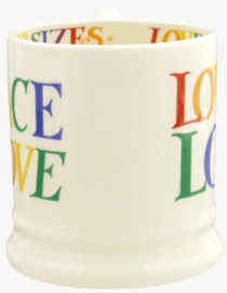 Emma Bridgewater Rainbow Toast Love is Love 1/2 Pint Mug