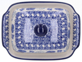 Bunzlau Butter Dish with Plate - Garden of Joy