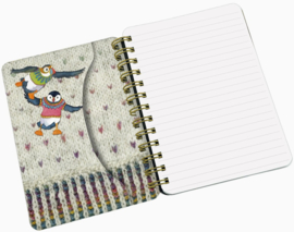 Emma Ball Medium WIRO Notebook with Pockets - Woolly Puffins