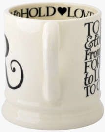 Emma Bridgewater Black Toast - 'Mr & Mr' Set of 2 1/2 Pint Mugs Boxed