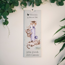 Wrendale Designs Feline Friends Slim Calendar 2025