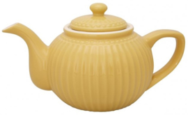 GreenGate Teapot Alice honey mustard -stoneware-