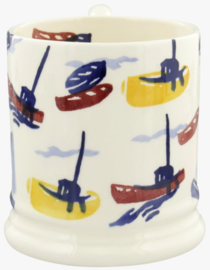 Emma Bridgewater Shoreline Scattered Boats 1/2 Pint Mug