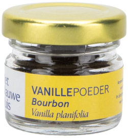 Het Blauwe Huis -Vanille poeder bourbon bio- 4 gram (in glas)